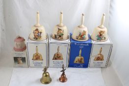 5 Goebel M J Hummel Bells & 2 Metal Bells
