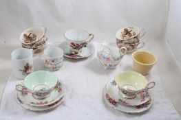 England Queen Teacup Sets, Cream, Sugar, Lefton