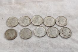 10 Roosevelt Silver Dimes