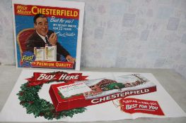 2 1950's Chesterfield Cigarette Poster Banner Ads