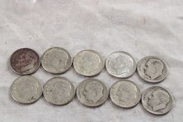 10 Roosevelt Silver Dimes