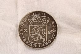 1751 Netherlands Holland 10 Stivers Silver Coin