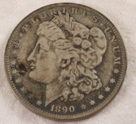 1890 O Morgan Silver Dollar