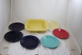 Fiesta HLC Square Casserole, 6 Dessert Plates