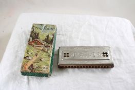 Vintage Echo Harp 2 Sided Harmonica Keys A & D