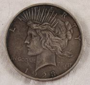 1923 D Peace Silver Dollar