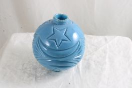 Blue Moon & Stars Glass Lightning Rod Ball