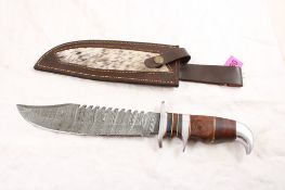 Damascus Bowie Knife 15