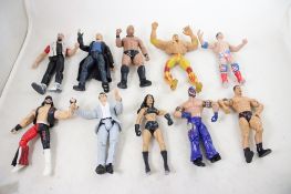 10 WWE WWF Titan Tron Wrestler Figures JAKKS