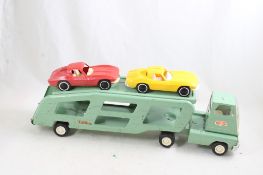 '60s Tonka Auto Transport w/2 '63 Corvette Cars