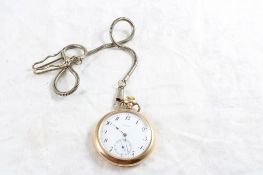 Agassiz 17 Jewel Pocket Watch 20 Yr Case Working