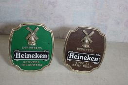 2 Heineken Beer Bar Easel Back Signs