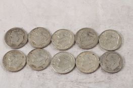 10 Roosevelt Silver Dimes
