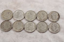 10 Roosevelt Silver Dimes