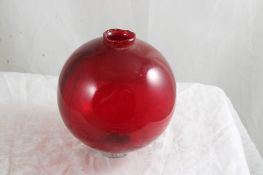 Red Glass Lightning Rod Ball