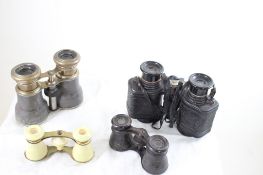2 Pair Antique Binoculars, 2 Pair Opera Glasses