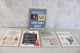 5 Mid-Century Christmas Seal Advertising Posters