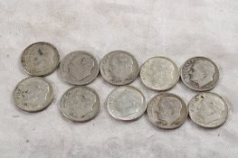 10 Roosevelt Silver Dimes