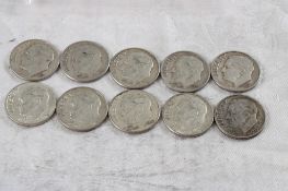 10 Roosevelt Silver Dimes