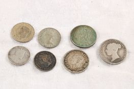 7 Antique Foreign Silver Coins