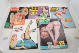 5 Burlesque Pinup Magazines Marilyn Monroe, Bettie