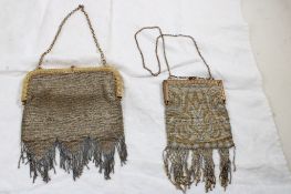 2 Micro Bead Flapper Purses France & Other