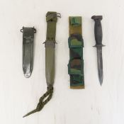 Vintage Imperial M-7S Sawback Knife & Sheaths