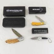 3 Boker Pocket Knives, Magnum, 0569, & BO7307