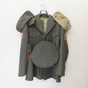 WWII Era USMC Dress Green Service Jacket & Caps