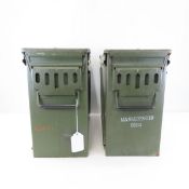 2 Vintage US Military 20 & 40mm Ammunition Cans