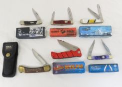 6 Pocket Knives, Buck, Hammer Brand, Frost Cutlery