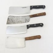 4 Steel Kitchen Cleavers, Chicago Cutlery & Other