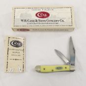 Case XX 3220 CV Peanut Yellow Pocket Knife w/box