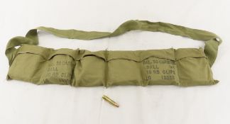 120 Rounds 30 Carbine Ball Ammunition in bandolier
