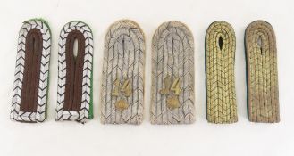 3 sets of WWII German Shoulder Boards