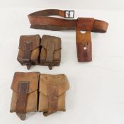 WWII German Dulsdorf belt & frog, Ammo Pouches