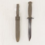 Vintage Austrian Glock 81 Sawback Knife & Sheath