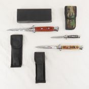 3 Automatic Knives Small Rostrei, China stag style