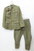 WWI US Army M1917 Uniform Tunic, Breeches, Cap