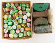 Various Jars of Fishing Baits & Bait Containers