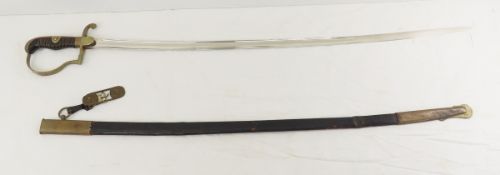 German WKC Sword in Leather Sheath with Buckle