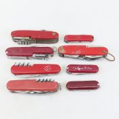 8 Swiss Army Knives, Elinox, Interpur & Others