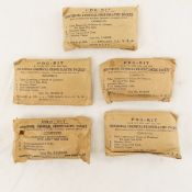 5 WWII G.I. Pro-Kit Chemical Prophylactics