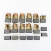88 Rounds .30-06 Cal Ammo in M1 En-Bloc Clips