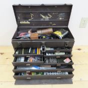 Vintage Kennedy 520 Machinist Tool Box & Tools