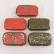 5 - 1st Type WWII First Aid Kits, Carlisle Bandage