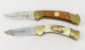 2 Folding Pocket Knives, Buck & Parker Imai