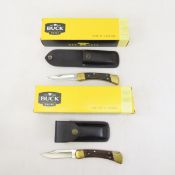 2 Buck 110 Folding Hunter Knives 2018 & 2019