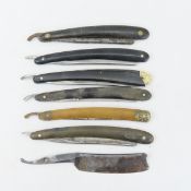 7 Vintage Shaving Straight Razors, Sheffield