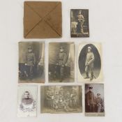 7 WWI German Soldier Postcards & Cabinet Cards